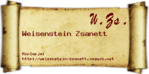 Weisenstein Zsanett névjegykártya